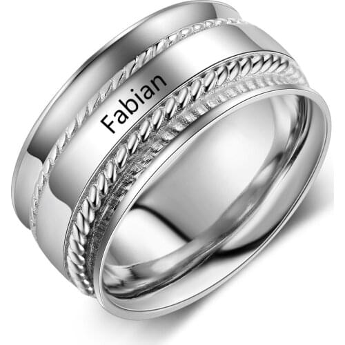 Personalized Ring Fashion Delicate Jewelry Engraved Any Letters DIY Charms Wedding Ring Anniversary Gift for WomenRI103815