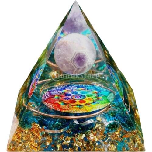 Crystal Pyramid Meditation Quartz Pyramid Yoga Spiritual Balance Crystals Stones DIY Hanging Ornaments Positive Energy Generator