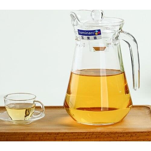 1.3L Homestia Beverage Pitcher Coffee Pot Water Jug Top grade glass pitcher Clear Heatproof Glass Water Bottle