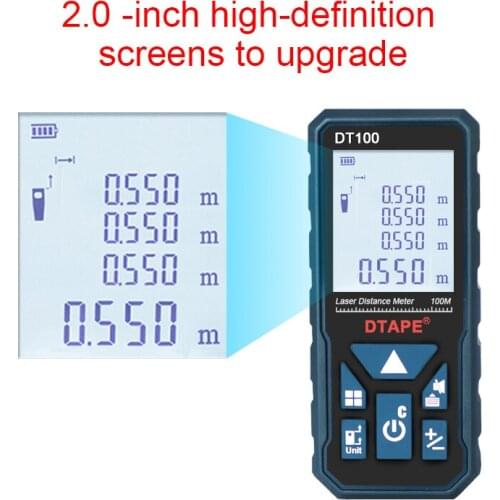 2.0 inch large screen laser rangefinder 50M 80M 100M 120M super powderful laser level measurement test tool