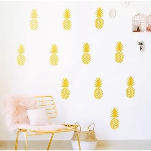 Lovely Little Pineapples Wall Sticker, Removable Home Decoration Tropical Style Art Wall Decals Free Shipping