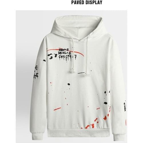 QRWR 2020 Autumn Winter New Hoodie Men Casual Hooded Mens Sweatshirt Personality Loose Mens Hoodies Hip Hop Streetwear