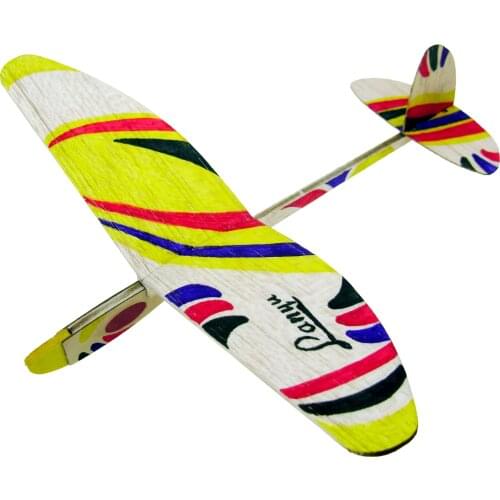 DIY Building Hand Throw Airplane Model Balsawood Wooden Kit Creative Painting Outdoor Flight Toy Educational Environmental