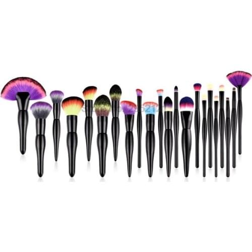 By dhl 20sets Cosmetics Brushes Tool Kit Face Foundation Blush Powder Eyeshadow Sector Oval 22pcs Makeup Brush Set