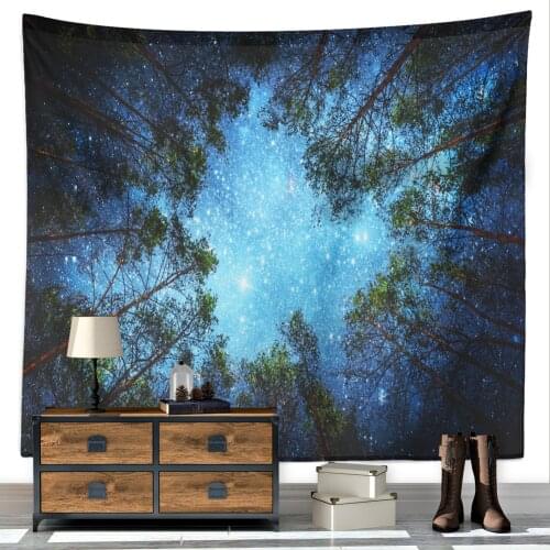 SepYue Starry Sky Psychedelic Hanging Natural Luxury Gouache Landscape Trippy Tapestry Art Home Wall Decor Room