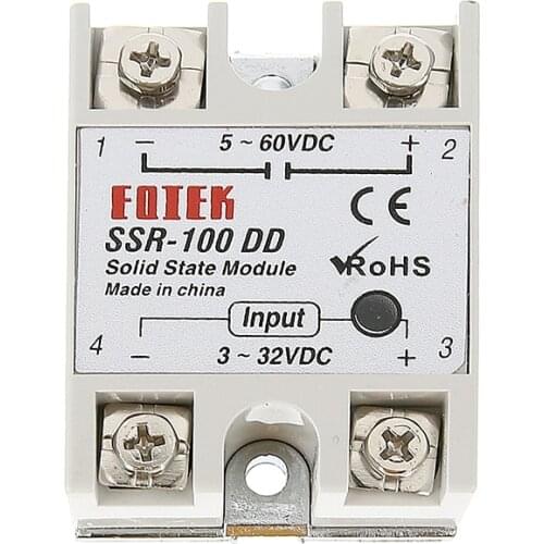 New 1pc Solid State Relay 100A SSR-100DD 3-32V DC/5-60V DC Solid State Module 62x45x22mm Solid-State Relays Mayitr