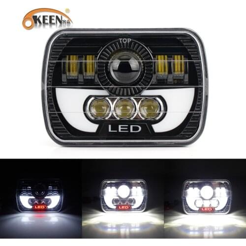 OKEEN Newest Car LED Work Light 60W Motorcycle Hi-Lo Beam LED Headlight For Suzuki Honda Harley Street Glide White DRL Fog Lamp