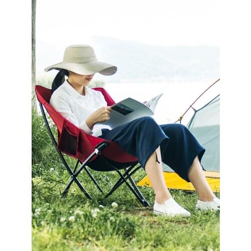 Outdoor folding chair portable simple Maza beach camping sketch director Moon chair fishing stool