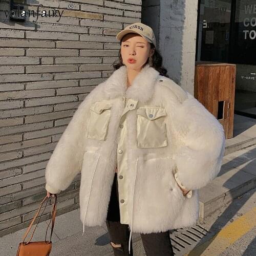 Real Fur Coat Female Leather Jacket Women Winter Clothes Women 100% Wool Fur Coat Motorcycle 2020 Abrigo Mujer PD191501 Pph1075