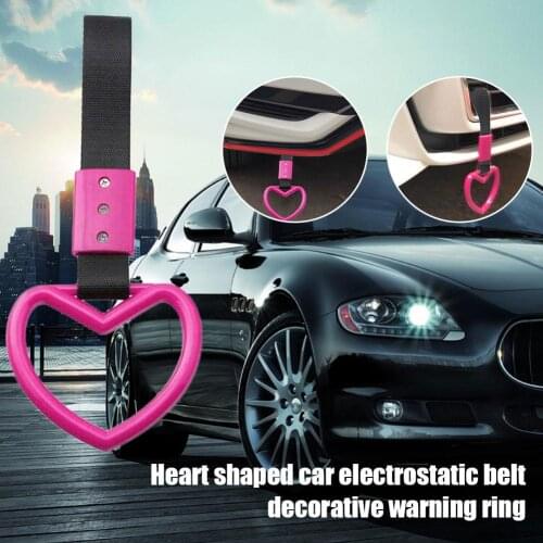 Nylon strap Car Tow Ring Handle Strap Charm Round JDM Tsurikawa Ring Subway Train Bus Handle Strap Charm Drift Toy Car Styling