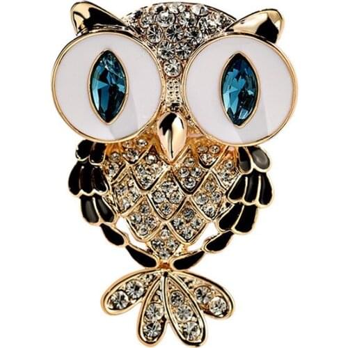 Korean Style Owl Brooches For Women Cubic Zirconia Bird Designs Party Clothes Decoration Jewelry Fashion Jewelry Lovely Gifts
