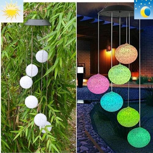 Wind Chimes Outdoor with Color Changing LED Patio Crystal Moon Lights Romantic Décor Garden Yard Home Gifts for Mom Wife Grandma