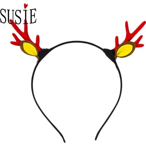 LOVE SUSIE 2020 Christmas Hair Accessories Moose Antlers Fashion Party Headwear Women Headbands Gifts