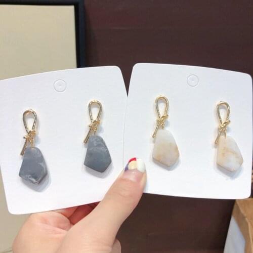 KNOCK New Bohemian Natural Stone Drop Earrings for Women Wedding Party Brand Design Ins Trendy Dangle Earrings Gifts