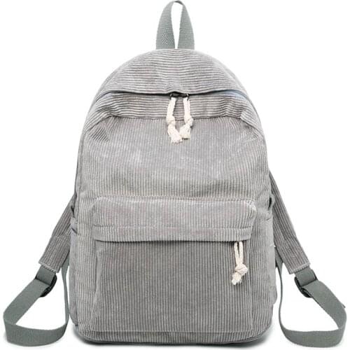 Women Casual Korean Style Solid Color School Backpack Mochila Mujer Soft Fabric Fashion Backpack For Teenage Girls