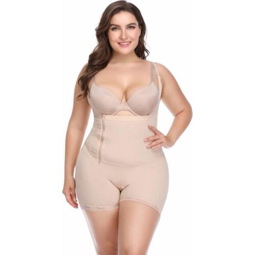 Womens Full Body Shaper With Zip Waist Shaper Slimming Underwear Tummy Control Butt Lifter Shapewear Plus Size Body Sculpting