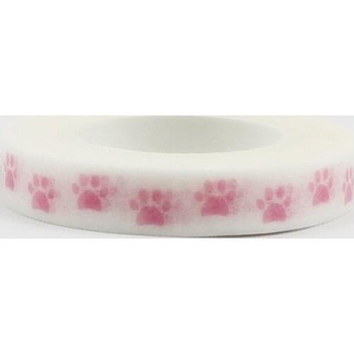 0.8cm*10m pink footprint Slim Decorative Washi Tape DIY Scrapbooking Masking Craft Tape School Office Supply