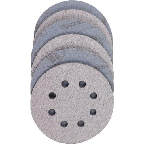 100 PCS Of White 5-Inch 8-Hole Hook And Loop Sandpaper 20 Pieces Per Sample 80 120 180 240 320 Sand Disc Velcro For Car