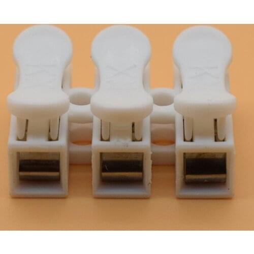 10x3P 2PSpring Connector LED Strip Light Wire Connecting No Welding No Screws Quick Connector cable clamp Terminal Block 2 3 Way