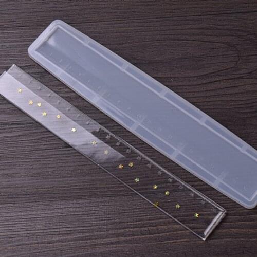 20cm Rectangle Transparent Silicone Mold for Jewelry Ruler Resin Epoxy Silicone Mould DIY Handmade Craft Tool Wholesale
