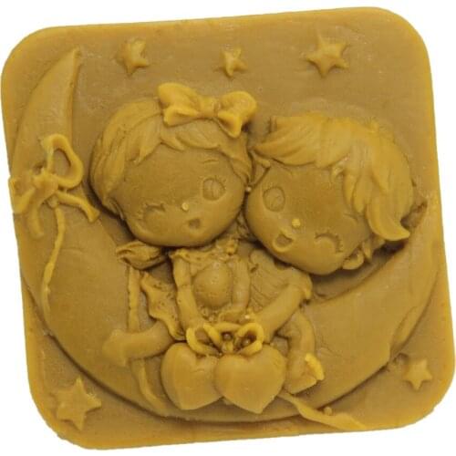 3D Moon Boat Lovers Boy Girl Heart Valentine Wedding Silicone Soap Mold Handmade Craft Art Mould Soap DIY Mould Soap Making Mold