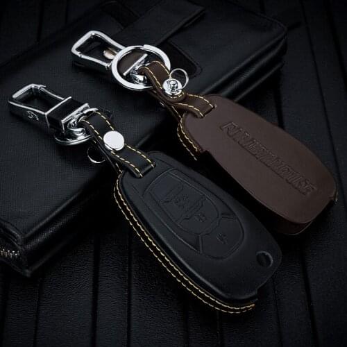 ABAIWAI Genuine Leather Car Key Holder Cover For Chevrolet Cruze Auto Accessories Part Styling Holder Interior Key Bag 3 Buttons