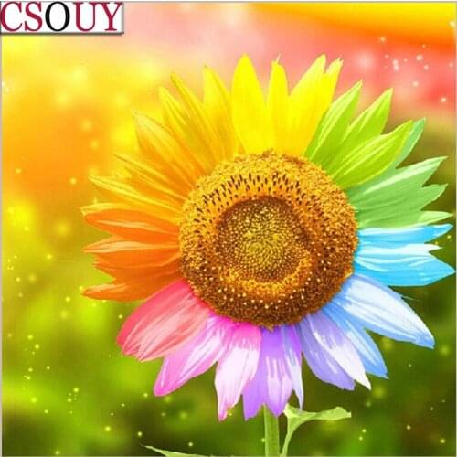 Flowers 5D DIY Diamond Painting Colored Cat Full Square & Round Mosaic Rhinestones Diamond Embroidery Home Decor Needlwork CF16