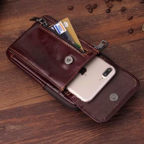 For Blackview A60 Phone Pouch Genuine Leather Case Blackview BV9600 Plus Conquest S9 S11 Cat S61 Cover With Card Pocket