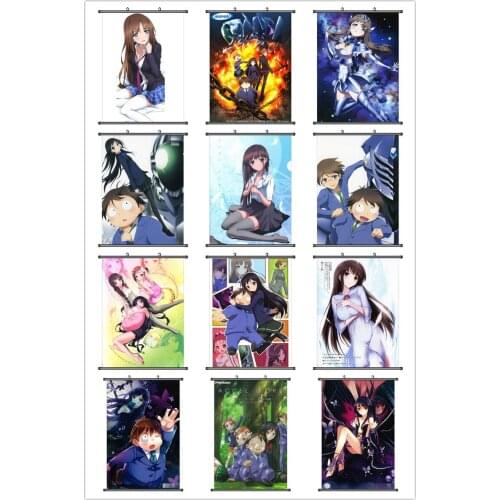 Coscase Anime Accel World Mayuzumi Takumu Arita Haruyuki Kurasaki Fuuko Home Decor Wall Scroll Poster Decorative Pictures