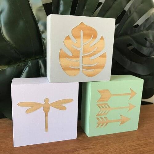 Ins Nordic home decoration solid wood cartoon box personality Baby Photo Props popular childrens products