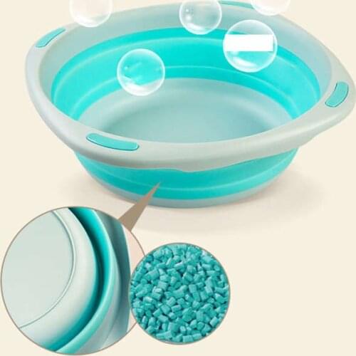 Baby Washbasin Portable Collapsible Folding Plastic Shatter Proof Basin Tub Multifunctional Newborn Bidet for Camping Traveling