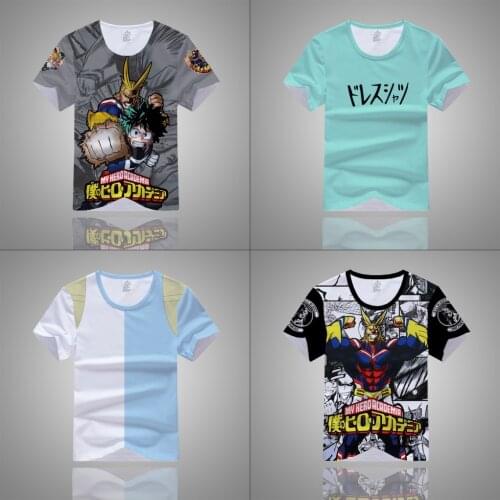 Boku no Hero Academia 3D Print T Shirt Japan Anime My Hero Academia Izuku Midoriya Cosplay Men T-Shirt Short Sleeve Tops Tees