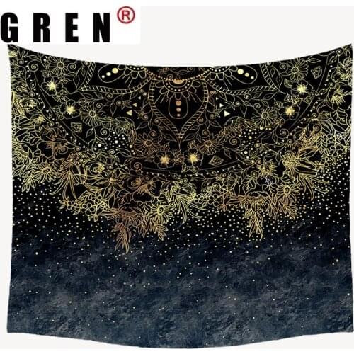 GREN Mandala Bohemia Geometry Tapestry Wall Hanging Covering Rugs Background Cloth Beach Mat Blanket Art Bedroom Dorm Home Decor