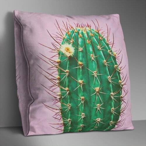 Cute Cactus Double Side Print Cushion Cover Polyester Decorative for Sofa Seat Soft Throw Pillow Case Cover 45x45cm Home Decor