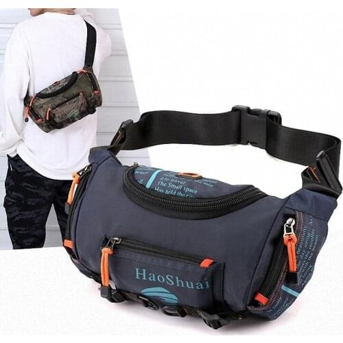 Top Quality Waterproof Oxford Mens Belt Fanny Pack Shoulder Messenger Bag Large Capacity Travel Bum Sling Chest Waist Bags