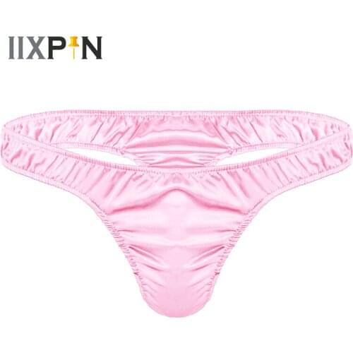 Mens Underwear Bikini Thongs Underwear Men Sexy G-string Panties Low Rise Ruffled Male Underpants Soft Stretchy Briefs Underwear