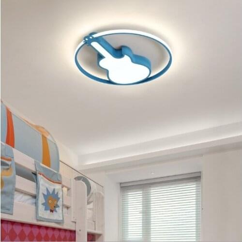 2019 new childrens room ceiling lamp led boy girl cartoon bedroom lamp creative eye protection violin room lamp