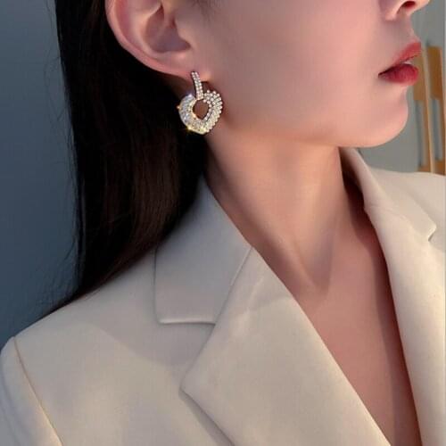 New personality creative hollow love earrings luxury fashion casual dance party earrings for women holiday gifts