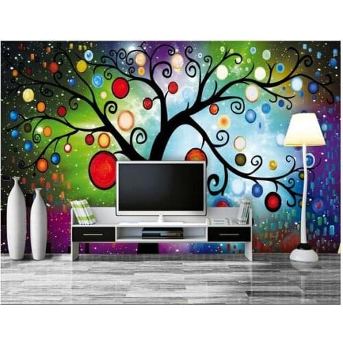 Custom photo wallpaper 3d wall murals wallpaper Dream seven setting wall adornment color emboss 3d wall papers home decoration