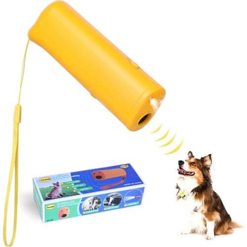 Practical Dog Bark Controller Training Dogs Ultrasonic Anti Bark Barking Light Sound Control Drive Dog Tool Useful Traning Tool