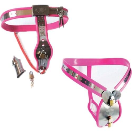 Stainles Steel Model TAdjustable Male Chastity Belt Device with Drainage Pipe Chastity Metal Small