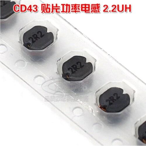 SMD Inductor CD43 2.2UH Silk Screen 2R2 Wrap Chip Type Power Inductor Size 4.5*4.0*3.2