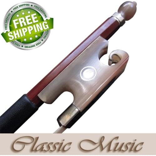 PERNAMBUCO Violin Bow with Horn Snail Pattern Frog (4/4), Good Balanced & Quick Response Hot Sell