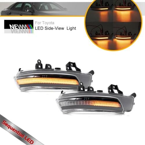 LED Sequential Turn Signal Side Mirror Repeater Lamp for Toyota Prius iQ Camry Saloon Scion IQ Avalon Wish, Canbus Error Free