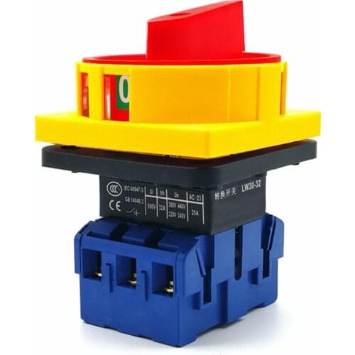 SZD11-25A/32A/40A/63A/80A/100A AC 600V ON/OFF 2 Positions 3 Phase Rotary Cam Changeover Switch