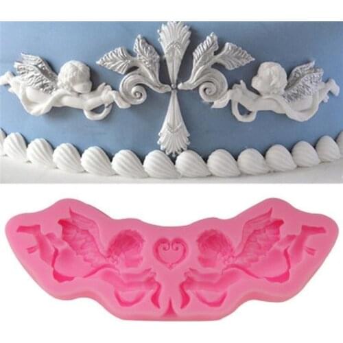 Vintage Sugar Silicone Gel Mould Love Wings Angel Boy Silicone Cake Mold
