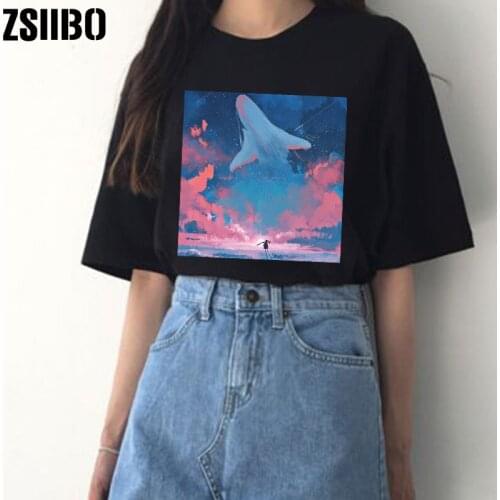 Womens shirts Harajuku Sleeve Tops Harajuku Tshirt jersey female tees T Shirt vintage vegan Punk clothes T-shirt dream clothing