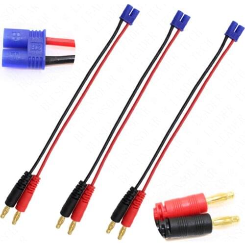 50pcs/lot OEM quality EC2 Male to 4mm Banana Plug For RC lipo battery,Connector Plug Adapter DZ0304