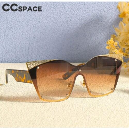 53108 Ins Oversized Fashion Brand Cat Eye Sunglasses Men and Women Shade Uv400 Retro Glasses