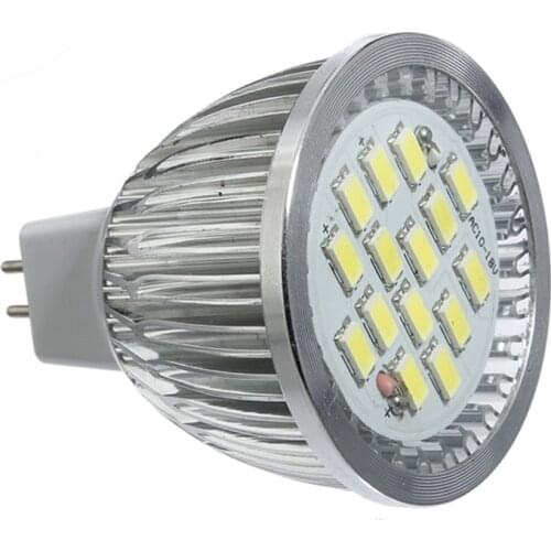 5630 SMD LED Lamp Bulb MR16 6W Spotlight LED Spot Light Bulb 12V 480-530LM Energy Saving Lights Pure White Drop Shipping